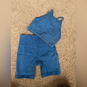 Target: Blue matching workout set size medium